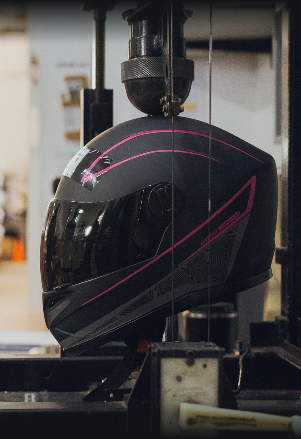 Casco Vértigo durante un ensayo de laboratorio