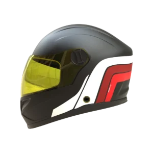 VINTAGE FULL FACE SCOOTER GRAFICADO ROJO/NEGRO - mate